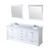 Lexora LD342280DAWQM30F Dukes 80" White Double Vanity Cabinet, White Quartz Top, White Square Sinks and 30" Mirrors w/ Faucets
