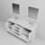 Lexora LD342280DAWQM30F Dukes 80" White Double Vanity Cabinet, White Quartz Top, White Square Sinks and 30" Mirrors w/ Faucets