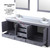 Lexora LD342280DBWQM30 Dukes 80" Dark Grey Double Vanity Cabinet, White Quartz Top, White Square Sinks and 30" Mirrors