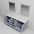 Lexora LD342280DBWQM30 Dukes 80" Dark Grey Double Vanity Cabinet, White Quartz Top, White Square Sinks and 30" Mirrors