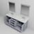 Lexora LD342280DBWQM30F Dukes 80" Dark Grey Double Vanity Cabinet, White Quartz Top, White Square Sinks and 30" Mirrors w/ Faucets