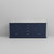 Lexora Dukes 80" Navy Blue Double Vanity Cabinet, White Quartz Top, White Square Sinks and no Mirror
