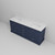 Lexora Dukes 80" Navy Blue Double Vanity Cabinet, White Quartz Top, White Square Sinks and no Mirror