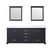 Lexora LD342280DGWQM30 Dukes 80" Espresso Double Vanity Cabinet, White Quartz Top, White Square Sinks and 30" Mirrors