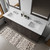 Lexora Dukes 80" Espresso Double Vanity Cabinet, White Quartz Top, White Square Sinks and 30" Mirrors