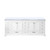 Lexora LD342284DAWQ000 Dukes 84" White Double Vanity Cabinet, White Quartz Top, White Square Sinks and no Mirror