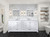 Lexora LD342284DAWQ000 Dukes 84" White Double Vanity Cabinet, White Quartz Top, White Square Sinks and no Mirror