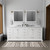 Lexora LD342284DAWQ000 Dukes 84" White Double Vanity Cabinet, White Quartz Top, White Square Sinks and no Mirror