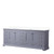Lexora Dukes 84" Dark Grey Double Vanity Cabinet, White Quartz Top, White Square Sinks and no Mirror