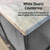 Lexora LD342284DBWQM34F Dukes 84" Dark Grey Double Vanity Cabinet, White Quartz Top, White Square Sinks and 34" Mirrors w/ Faucets