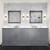 Lexora LD342284DBWQM34F Dukes 84" Dark Grey Double Vanity Cabinet, White Quartz Top, White Square Sinks and 34" Mirrors w/ Faucets