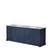 Lexora LD342284DEWQ000 Dukes 84" Navy Blue Double Vanity Cabinet, White Quartz Top, White Square Sinks and no Mirror