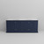 Lexora LD342284DEWQ000 Dukes 84" Navy Blue Double Vanity Cabinet, White Quartz Top, White Square Sinks and no Mirror
