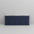 Lexora Dukes 84" Navy Blue Double Vanity Cabinet, White Quartz Top, White Square Sinks and no Mirror