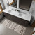 Lexora LD342284DGWQ000 Dukes 84" Espresso Double Vanity Cabinet, White Quartz Top, White Square Sinks and no Mirror