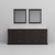 Lexora LD342284DGWQM34 Dukes 84" Espresso Double Vanity Cabinet, White Quartz Top, White Square Sinks and 34" Mirrors