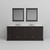 Lexora LD342284DGWQM34F Dukes 84" Espresso Double Vanity Cabinet, White Quartz Top, White Square Sinks and 34" Mirrors w/ Faucets