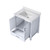 Lexora LJ342230SAWQ000 Jacques 30" White Single Vanity Cabinet, White Quartz Top, White Square Sink and no Mirror