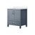 Lexora Jacques 30" Dark Grey Single Vanity Cabinet, White Quartz Top, White Square Sink and no Mirror