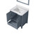 Lexora Jacques 30" Dark Grey Single Vanity Cabinet, White Quartz Top, White Square Sink and 28" Mirror