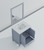 Lexora LJ342230SBWQM28 Jacques 30" Dark Grey Single Vanity Cabinet, White Quartz Top, White Square Sink and 28" Mirror