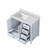 Lexora LJ342236SAWQ000L Jacques 36" White Single Vanity Cabinet, White Quartz Top, White Square Sink and no Mirror - Left Version