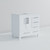 Lexora Jacques 36" White Single Vanity Cabinet, White Quartz Top, White Square Sink and no Mirror - Left Version