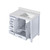 Lexora LJ342236SAWQ000R Jacques 36" White Single Vanity Cabinet, Quartz Top, White Square Sink and no Mirror - Right Version