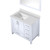 Lexora LJ342236SAWQM34L Jacques 36" White Single Vanity Cabinet, White Quartz Top, White Square Sink and 34" Mirror - Left Version