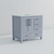 Lexora Jacques 36" Dark Grey Single Vanity Cabinet, White Quartz Top, White Square Sink and no Mirror - Left Version