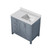 Lexora LJ342236SBWQ000R Jacques 36" Dark Grey Single Vanity Cabinet, White Quartz Top, White Square Sink and no Mirror - Right Version
