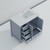 Lexora LJ342236SBWQ000R Jacques 36" Dark Grey Single Vanity Cabinet, White Quartz Top, White Square Sink and no Mirror - Right Version