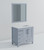 Lexora LJ342236SBWQM34R Jacques 36" Dark Grey Single Vanity Cabinet, White Quartz Top, White Square Sink and 34" Mirror - Right Version