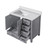 Lexora LJ342236SDWQ000L Jacques 36" Distressed Grey Single Vanity Cabinet, White Quartz Top, White Square Sink and no Mirror - Left Version