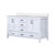 Lexora Jacques 60" White Double Vanity Cabinet, White Quartz Top, White Square Sinks and no Mirror