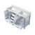 Lexora LJ342260DAWQ000 Jacques 60" White Double Vanity Cabinet, White Quartz Top, White Square Sinks and no Mirror