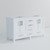 Lexora LJ342260DAWQ000 Jacques 60" White Double Vanity Cabinet, White Quartz Top, White Square Sinks and no Mirror
