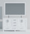 Lexora LJ342260DAWQM58F Jacques 60" White Double Vanity Cabinet, White Quartz Top, White Square Sinks and 58" Mirror w/ Faucets