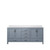 Lexora LJ342260DBWQ000 Jacques 60" Dark Grey Double Vanity Cabinet, White Quartz Top, White Square Sinks and no Mirror
