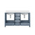 Lexora LJ342260DBWQ000 Jacques 60" Dark Grey Double Vanity Cabinet, White Quartz Top, White Square Sinks and no Mirror