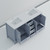 Lexora LJ342260DBWQ000 Jacques 60" Dark Grey Double Vanity Cabinet, White Quartz Top, White Square Sinks and no Mirror