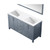 Lexora  LJ342260DBWQM58 Jacques 60" Dark Grey Double Vanity, White Quartz Top, White Square Sinks and 58" Mirror