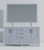 Lexora LJ342260DBWQM58F Jacques 60" Dark Grey Double Vanity Cabinet, White Quartz Top, White Square Sinks and 58" Mirror w/ Faucets
