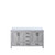 Lexora LJ342260DDWQ000 Jacques 60" Distressed Grey Double Vanity Cabinet, White Quartz Top, White Square Sinks and no Mirror