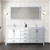 Lexora LJ342272DAWQ000 Jacques 72" White Double Vanity Cabinet, White Quartz Top, White Square Sinks and no Mirror