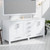 Lexora LJ342272DAWQ000 Jacques 72" White Double Vanity Cabinet, White Quartz Top, White Square Sinks and no Mirror