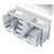 Lexora LJ342272DAWQM70 Jacques 72" White Double Vanity Cabinet, White Quartz Top, White Square Sinks and 70" Mirror