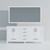 Lexora LJ342272DAWQM70 Jacques 72" White Double Vanity Cabinet, White Quartz Top, White Square Sinks and 70" Mirror