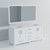 Lexora LJ342272DAWQM70 Jacques 72" White Double Vanity Cabinet, White Quartz Top, White Square Sinks and 70" Mirror