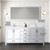 Lexora LJ342272DAWQM70F Jacques 72" White Double Vanity Cabinet, White Quartz Top, White Square Sinks and 70" Mirror w/ Faucets Lexora LJ342272DAWQM70F Jacques 72" White Double Vanity Cabinet, White Quartz Top, White Square Sinks and 70" Mirror w/ Faucets